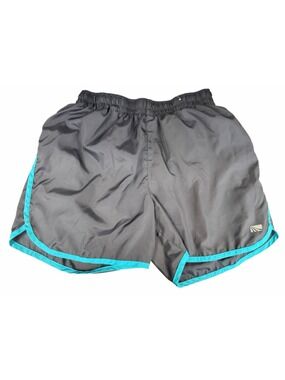 Marika Tek Gray & Turquoise Athletic Running Shorts‎ Size Large